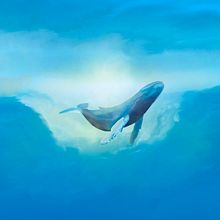 Flying whale Ein Projekt aus dem Bereich Traditionelle Illustration, Digitale Illustration und Digitale Malerei von Päivikki Eskola - 12.05.2021