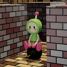 Bomberman: Proyecto del curso: Introducción al diseño y modelado 3D con Blender. 3D Character Design project by gonzalodiazr - 05.10.2021