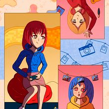 Mi Proyecto del curso: Ilustración digital con influencia manga Camila Ramos . Ilustrasi tradisional, Desain, Dan Desain Grafis proyek oleh Camila Ramos - 05.10.2021