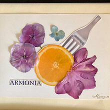 Flores prensadas. Artesanato projeto de Mirna Samayoa - 11.05.2021