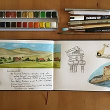 Mein Kursprojekt: Aquarellreiseheft. Un progetto di Illustrazione tradizionale di Ulrike Stich - 13.05.2021