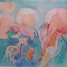 Jellyfish swarm. Traditional illustration project by Eileen Laurie - 05.13.2021