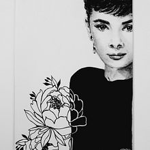 Portrait artistique au fusain et acrylique. Un proyecto de Dibujo de Nathalie Merida - 13.05.2021