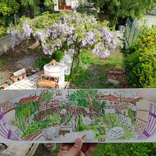 Mi Proyecto del curso: Urban Sketching: expresa tu mundo con una nueva perspectiva. Un progetto di Illustrazione tradizionale, Bozzetti, Disegno, Pittura ad acquerello, Illustrazione architettonica e Sketchbook di Pamela Marín Muñoz - 14.05.2021