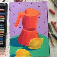 My project in Creative Drawing with Oil Pastels course. Ilustração tradicional, Artes plásticas, Desenho a lápis, e Desenho projeto de Ira Matey - 08.05.2021