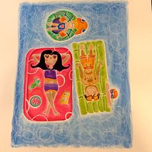 The pool / La piscine . Ilustrasi tradisional proyek oleh Jasmine Desrochers - 04.17.2021