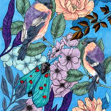 Jardines y sus habitantes. Un proyecto de Ilustración tradicional de pepablackman - 11.05.2021