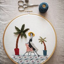 Mi Proyecto del curso: Bordado en fotografías sobre tela. Fotografia, Colagem, Papercraft, Estampagem, Bordado, DIY, e Design têxtil projeto de m_diezaedo - 10.05.2021