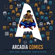 Logo arcadia cómics. Design, Traditional illustration, and Advertising project by Álvaro Gómez del Amo - 05.21.2020