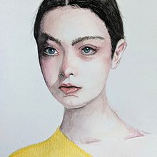 Watercolour portrait practice. Watercolor Painting project by Maddy Edgington - 05.16.2021