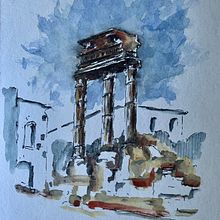 My project in Urban Landscapes in Watercolor course. Fine Arts, Watercolor Painting, and Architectural Illustration project by marciocop07 - 05.07.2021
