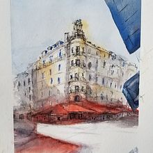 Mein Kursprojekt: Architektonische Zeichnung mit Aquarell und Tinte. Un projet de Esquisse , Dessin, Aquarelle, Illustration architecturale, Carnet de croquis et Illustration à l'encre de Chri Ste - 18.05.2021