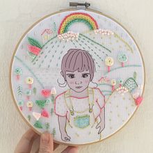 Mi Proyecto del curso: Técnicas básicas de bordado: puntadas, composiciones y gamas cromáticas. Un proyecto de Diseño de complementos, Diseño de vestuario, Bordado y Teoría del color de flor_atencia - 18.05.2021