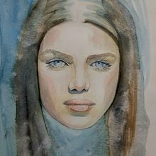 My project in Artistic Portrait with Watercolors course. Een project van  Beeldende kunst, Schilderij, Aquarelschilderen y  Portrettekening van samectoplasm - 19.05.2021