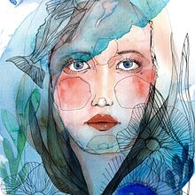 Mi Proyecto del curso: Retrato ilustrado en acuarela. Traditional illustration, Fine Arts, Painting, Drawing, Watercolor Painting, Portrait Drawing, and Artistic Drawing project by Claudie Cousin - 05.19.2021