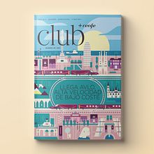 PORTADA CLUB RENFE. Traditional illustration, Editorial Design, and Advertising project by Del Hambre - 05.19.2021