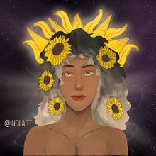 Sun. Traditional illustration, Drawing, Digital Illustration, Portrait Drawing, Digital Drawing, and Digital Painting project by Ingrid Alkimim - 05.18.2021