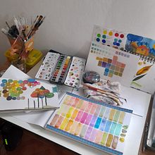 Búsqueda de una paleta personal en acuarela. Traditional illustration project by Cintia Ramírez - 05.14.2021