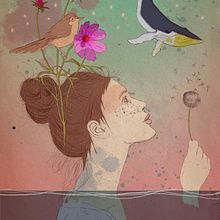 Mi Proyecto del curso: Técnicas de ilustración con acuarela digital. Un proyecto de Ilustración tradicional, Ilustración digital, Pintura a la acuarela, Dibujo de Retrato y Dibujo digital de paulina - 20.05.2021