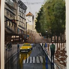 Mi Proyecto del curso: Paisajes urbanos en acuarela. Un progetto di Belle arti, Pittura ad acquerello e Illustrazione architettonica di ppoveda - 22.05.2021