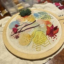 Mi Proyecto del curso: Técnicas básicas de bordado y acuarela. Painting, Watercolor Painting, and Embroider project by julianadomina - 05.22.2021