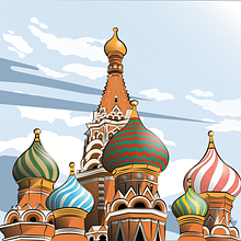 Saint Basil's Cathedral, Moscow. Un progetto di Illustrazione tradizionale, Architettura, Paesaggismo e Illustrazione vettoriale di Sebastián Balderas Espinosa - 21.03.2021