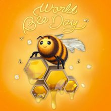 🐝 World Bee Day 🐝. Un proyecto de Modelado 3D, Lettering 3D y Diseño de personajes de Adrián Dafonte Gómez - 20.05.2021