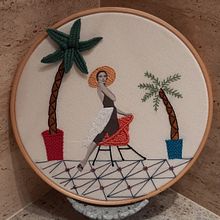 Mi Proyecto del curso: Bordado en fotografías sobre tela. Photograph, Collage, Paper Craft, Printing, Embroider, and DIY project by gafitas68 - 05.23.2021