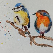My project in Artistic Watercolor Techniques for Illustrating Birds course. Watercolor Painting, Traditional illustration, Realistic Drawing, and Naturalistic Illustration project by beata_p - 05.23.2021