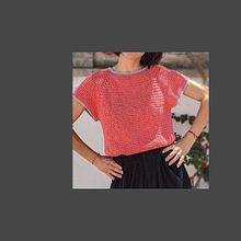 Camisa top down de algodón para primavera verano. Un projet de Crochet , et Design  de Marina-Electra Fuentes - 24.05.2021