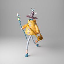 El Mago. Traditional illustration, 3D, 3D Character Design, 3D Modeling, and 3D Design project by Enrique Escalona - 05.23.2021