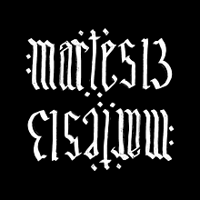 Martes 13. Lettering, H, Lettering, and Screen Printing project by Chio - 04.10.2021