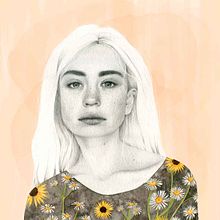 Mein Kursprojekt: Porträt mit Bleistift, Farbtechniken und Photoshop. Traditional illustration, Pencil Drawing, Drawing, Digital Illustration, and Portrait Drawing project by Rebecca Bechtold - 05.25.2021