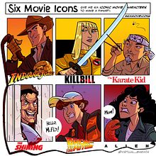 Six Movie Icons. Traditional illustration project by Ronaldo Barata - 05.26.2021