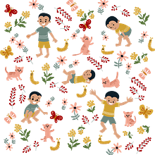 My project in Vector Pattern Illustration for Beginners course @saratomate. Design, Traditional illustration, Pattern Design, and Printing project by Shalini Soni Mazumdar - 05.18.2021