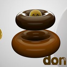 Don ·uts. 3D, Art Direction, and Graphic Design project by David Brat - 05.26.2021