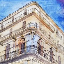 Mi Proyecto del curso: Dibujo arquitectónico con acuarela y tinta. Projekt z dziedziny Sketching,  R, sunek, Malowanie akwarelą,  R, sunek architektoniczn, Sketchbook,  R i sunek atramentem użytkownika Iria Mercado - 25.05.2021