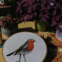 Mi Proyecto del curso: Pintar con hilo: técnicas de ilustración textil. Traditional illustration, and Embroider project by natgs - 05.27.2021