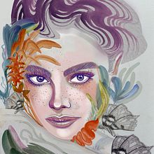 My project in Illustrated Portrait in Watercolor course. Traditional illustration, Fine Arts, Painting, Drawing, Watercolor Painting, Portrait Drawing, and Artistic Drawing project by Carine Landrieux - 05.27.2021