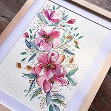 Flores sueltas con acuarela y técnica mixta . % Verónica Petrina tarafından hazırlanan Geleneksel illüstras, on, Sulubo, a Resim, Ve Sanatsal Çizim projesi - 05.27.2021