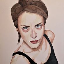 Mein Kursprojekt: Aquarellporträt mit fotografischem Vorbild. Traditional illustration, Watercolor Painting, and Portrait Drawing project by Vanessa - 05.27.2021