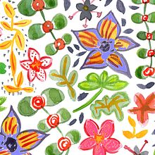 My project in Vibrant Floral Patterns with Watercolors course. Traditional illustration, Pattern Design, Watercolor Painting, and Botanical Illustration project by fiona_tan - 05.18.2021