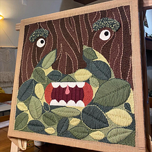 My first project in Punch Needle XL Embroidery course. Un proyecto de Bordado y Decoración de interiores de Sara Cunha - 27.05.2021