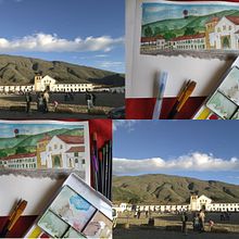 Mi Proyecto del curso: Villa de Leyva en acuarela. Un proyecto de Ilustración tradicional, Pintura a la acuarela, Ilustración arquitectónica, Sketchbook y Paisajismo de Ana María Dueñas Rodríguez - 23.05.2021