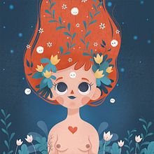 Sirena primavera . Ilustrasi tradisional, Desain Karakter, Ilustrasi Editorial & Ilustrasi Anak-Anak proyek oleh Diana Vicedo - 05.28.2021