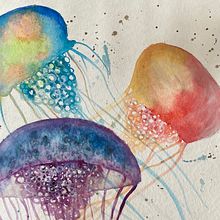 Mein Kursprojekt: Moderne Aquarelltechniken. Traditional illustration, Fine Arts, Painting, and Watercolor Painting project by fraukefr - 05.28.2021