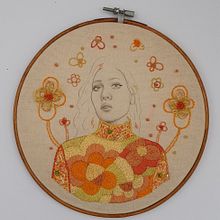 Mi Proyecto del curso: Estampación y bordado de retratos realistas. Embroider, and Fiber Arts project by Isabel Cristina Rengifo T. - 05.28.2021