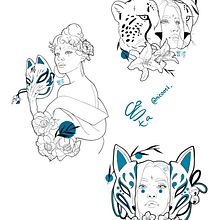 Il mio progetto del corso: Design di tatuaggi d’autore con Procreate. Un projet de Illustration traditionnelle, Design graphique, Dessin, Illustration numérique, Conception de tatouage , et Dessin numérique de Nicol Costa - 28.05.2021