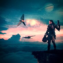 SciFi Fighter. Photomontage, and Photographic Composition project by Glenn Mathisen - 05.29.2021