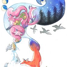 My project in Watercolor Techniques for Dreamlike Illustrations course. Traditional illustration, Drawing, Watercolor Painting, and Editorial Illustration project by alpenfuchs - 05.28.2021